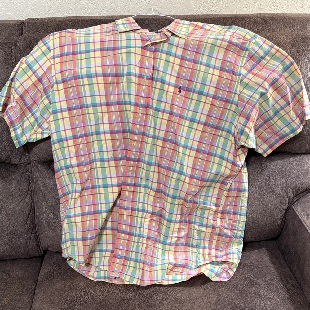 Ralph Lauren Vibrant Plaid Button Down Shirt
